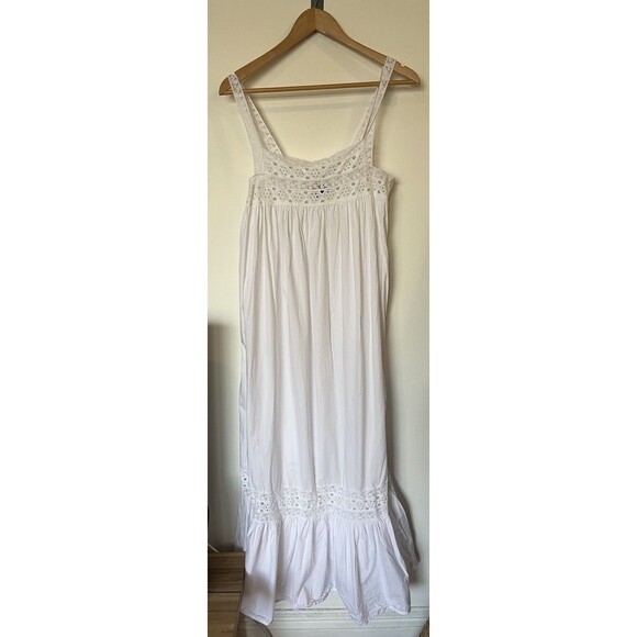 J Crew White Cotton Poplin Athena Boho Maxi Dress Size Small - Picture 4 of 14